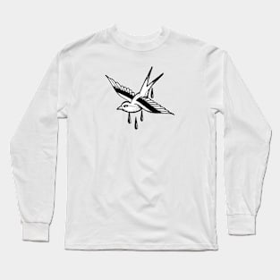 Old School Swallow Bird Tattoo Long Sleeve T-Shirt